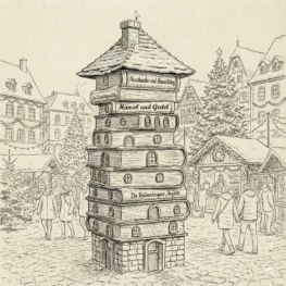 Christmas Market Exhibit Concept Sketch