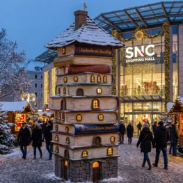Christmas Market Book Tower Final Exhibit